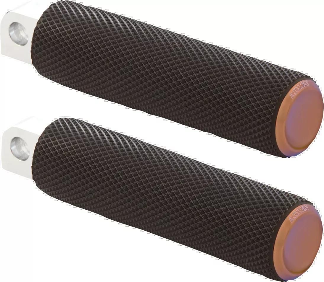ARLEN NESS Knurled Foot Pegs - Male Mount - Titanium 07-905