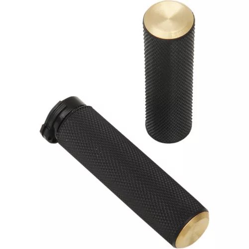 Arlen Ness Knurled Fusion Grips for Harley - Brass