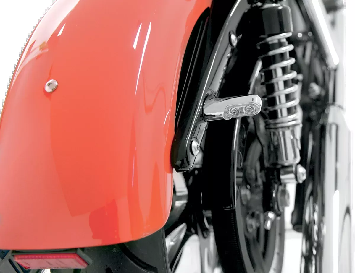 ARLEN NESS Marker Lights - Amber/Rear - Chrome 12-743