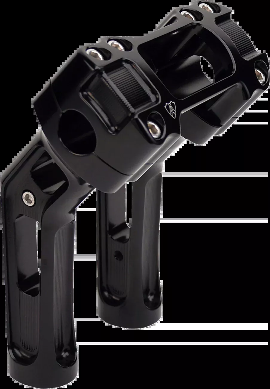 ARLEN NESS Method Kickback Handlebar Riser - Softail Gauge Cut-Out - 7" - Black - 520-055