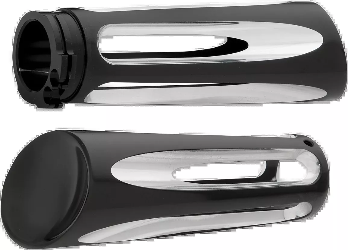ARLEN NESS Ness-Tech Deep Cut Billet Grips - Black 07-132