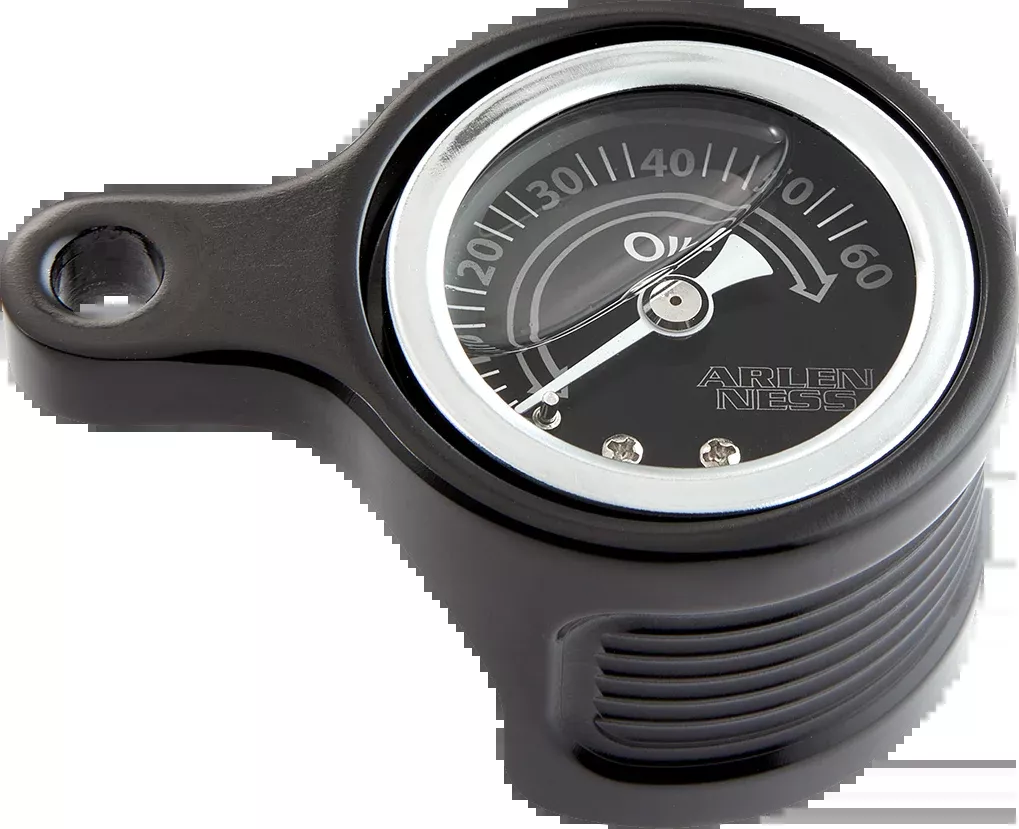 ARLEN NESS Oil Pressure Gauge Kit - Method - Black Anodized - HD '14-'25 - 610-101