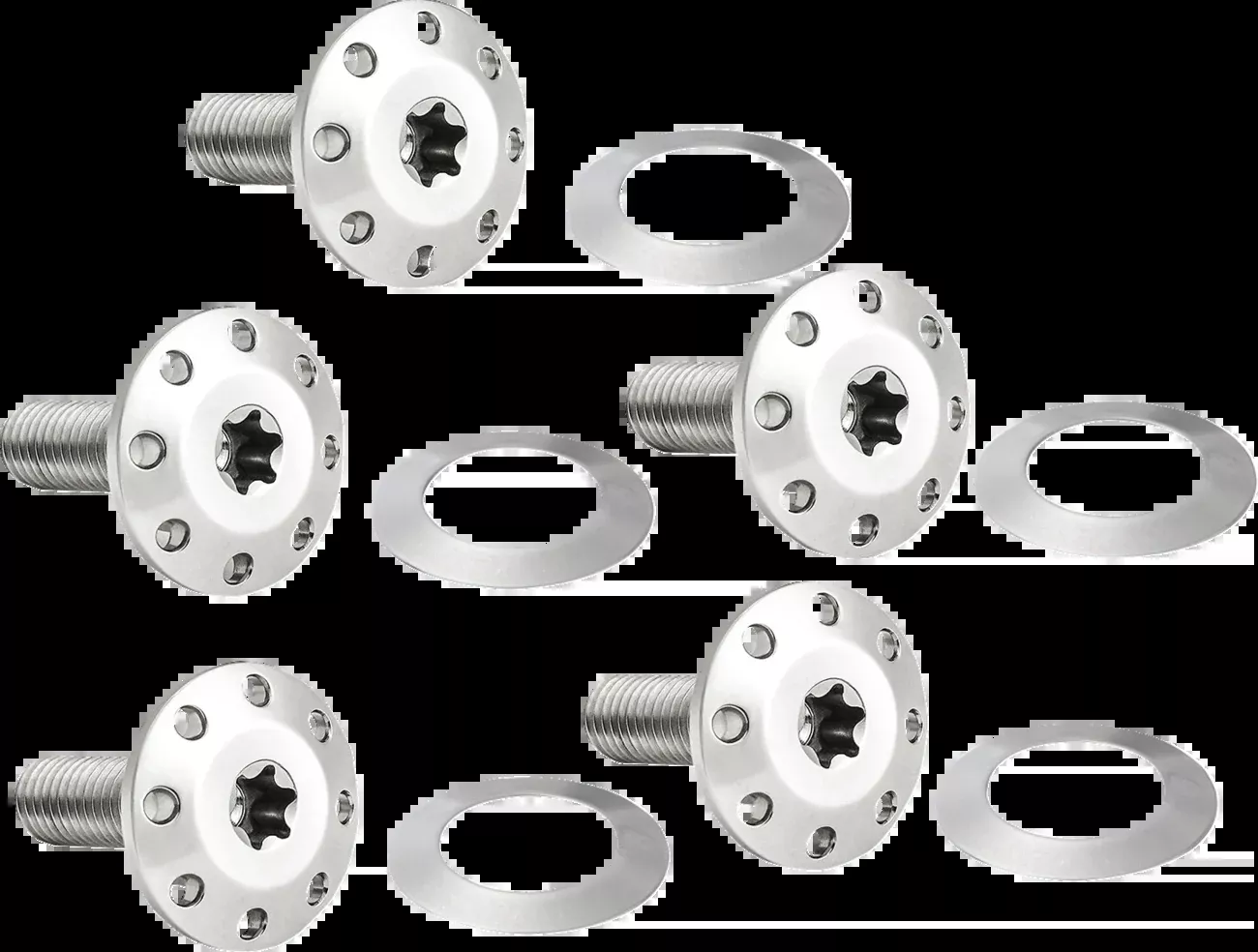 Arlen Ness Polished Front Floating Brake Rotor Bolt Kit 2014-2025 Harley Indian