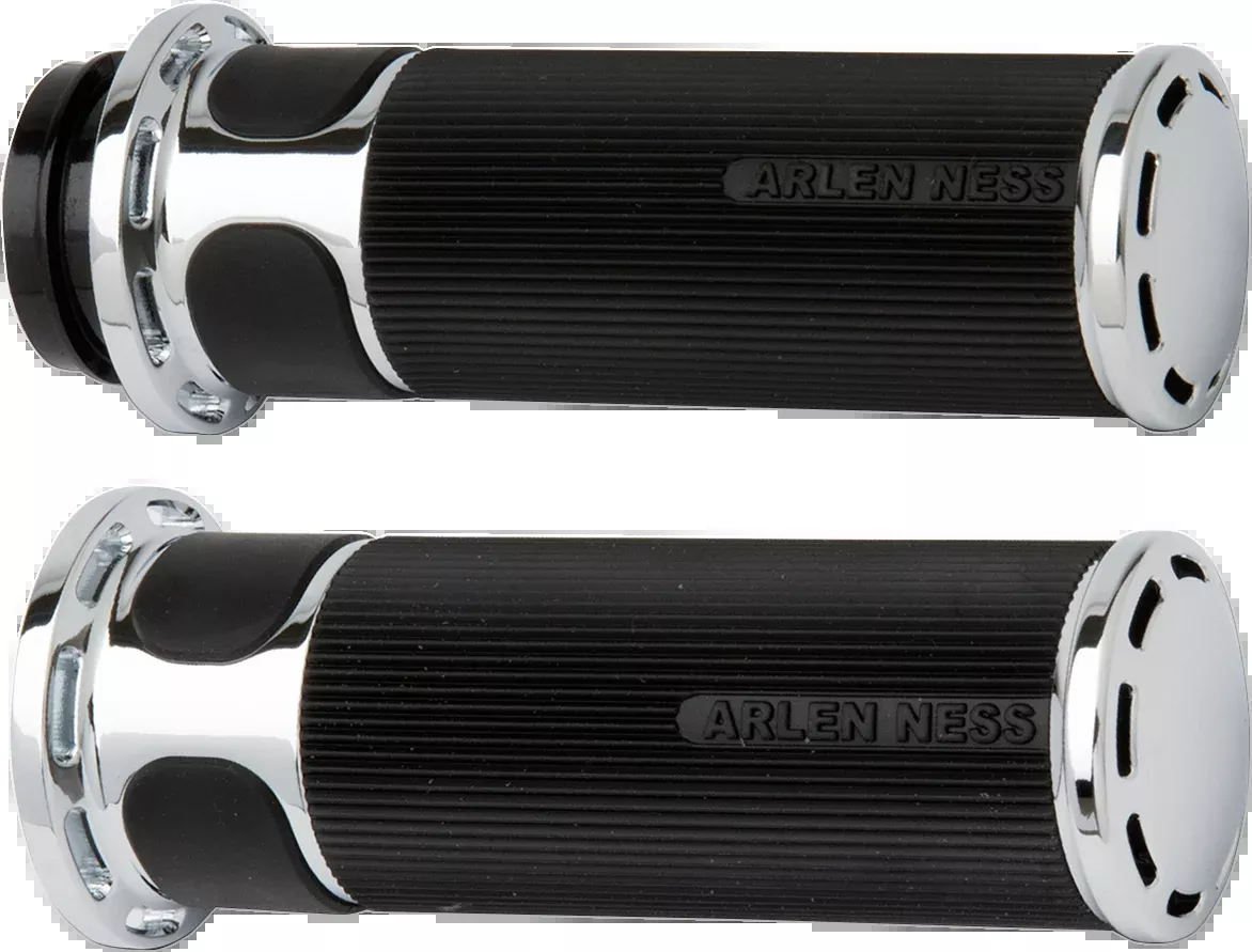 ARLEN NESS Slot Track Grips - Cable - Chrome 07-300