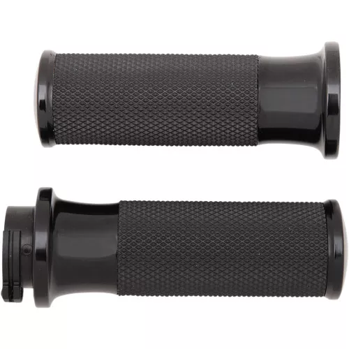 Arlen Ness Smooth Fusion Grips for Harley Dual Cable - Black