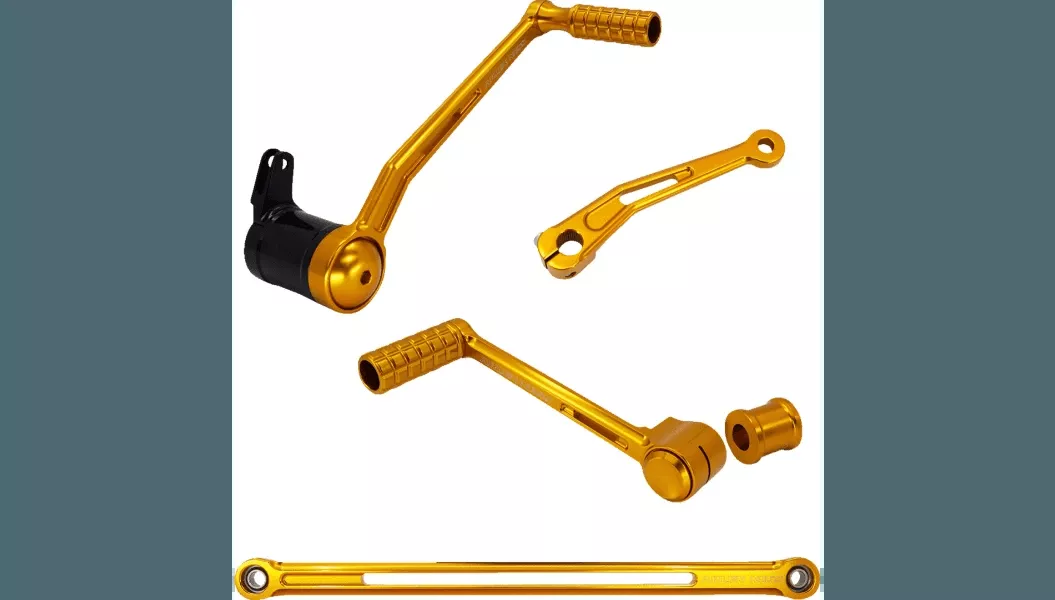 Arlen Ness SpeedLiner Solo Foot Control Kit for '00-Up Harley Davidson FLT Models - Gold Anodized