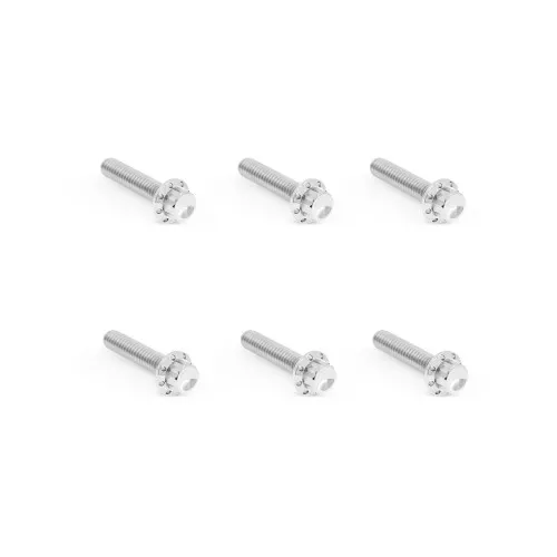 Arlen Ness Transmission Side Cover Titanium 12-Point Bolt Kits for Harley - Polished