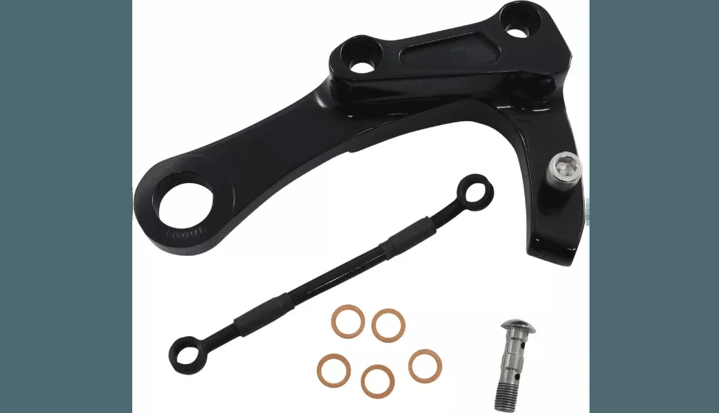 Arlen NessRear Bracket Caliper for '18-Up M-8 Softail Models - Black