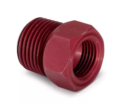 Autometer 1/2in NPT Aluminum Temp. Adapter Fitting - Red 2273