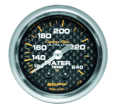 Autometer 2-1/16in C/F Water Temp. Gauge 120-240 4732