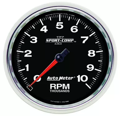 Autometer 5in S/C II In-Dash Tach 10K RPM 3698