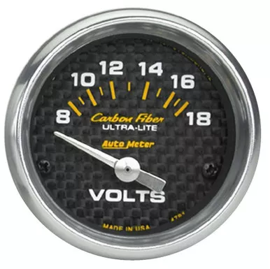 Autometer C/F 2-1/16in Voltmeter 8-18 Volts 4791