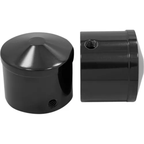 Avon Air Cushion 1" Black Anodized Front Axle Nut Covers (AXL-AIR-ANO)