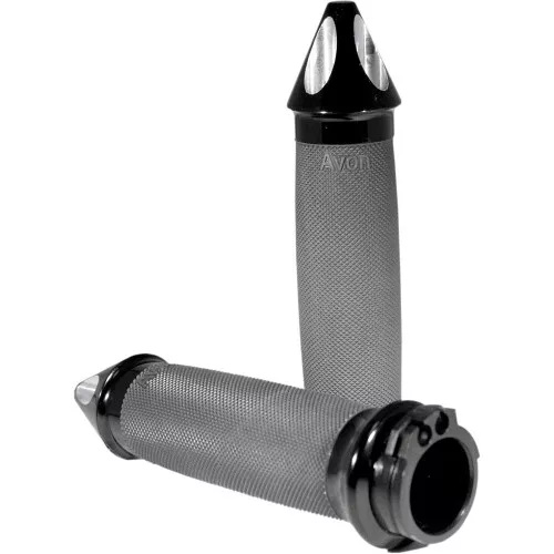 Avon Custom Contour Spike Grips for Harley Dual Cable - Black
