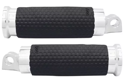 Avon Gel Footpegs - Chrome/Rubber (FP-GEL-70-CH)