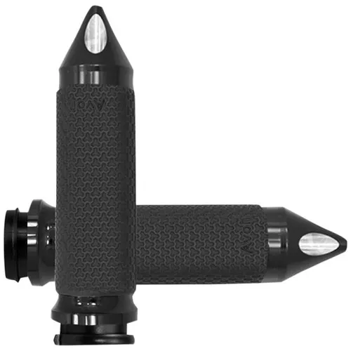 Avon Memory Foam Black Spike Fly by Wire Medium 1.5" OD Grips (MF-63A-AN-FL-SP)