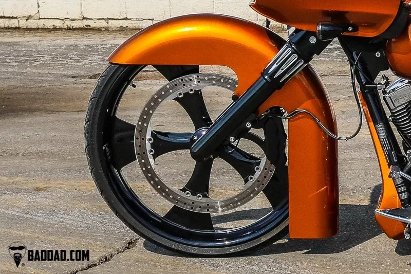 Bad Dad 26" Mo' FL Front Fender Harley Metric Undrilled Custom FLH/T 81191-4