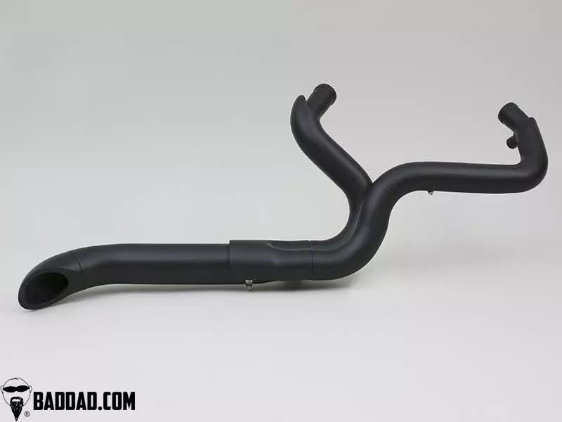 Bad Dad 81211-1 Black Angled Competition Series 2-N-1 Exhaust Harley FL 17-Up