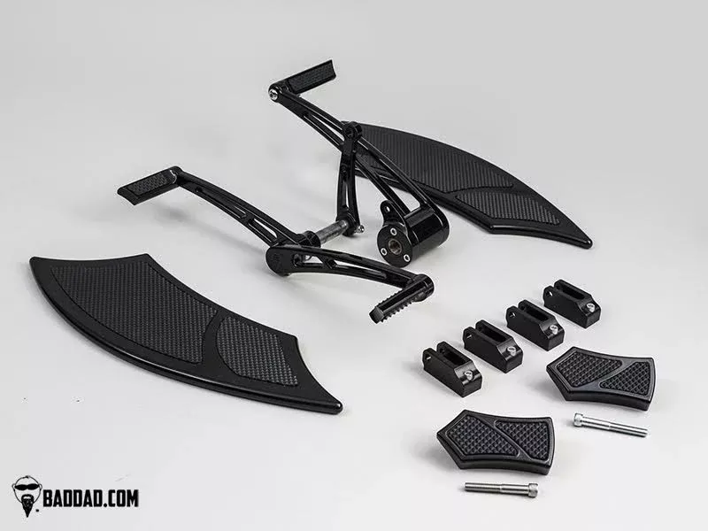 Bad Dad Black Forward Controls Heel-Toe Shifter 992 Floorboard Kit Harley 81138