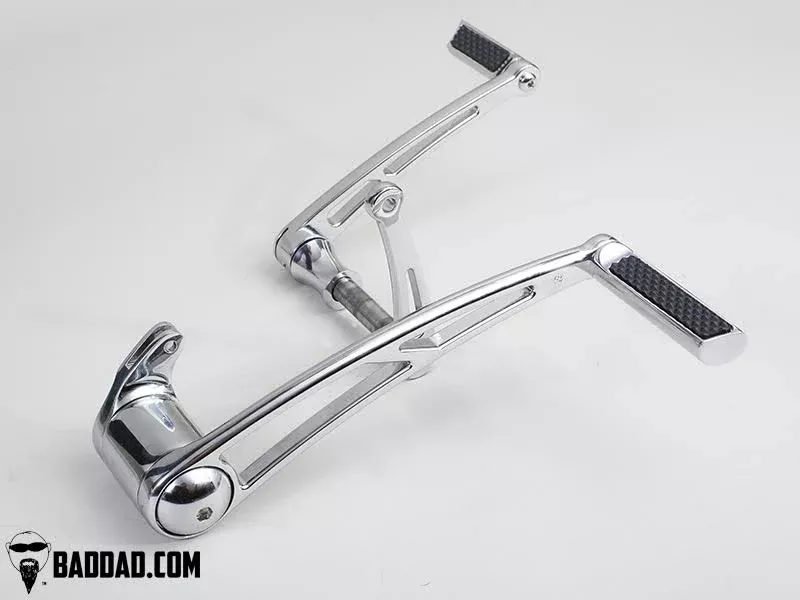 Bad Dad Chrome Forward Control Kit with Toe Shifter Harley Softail Touring 81133-2