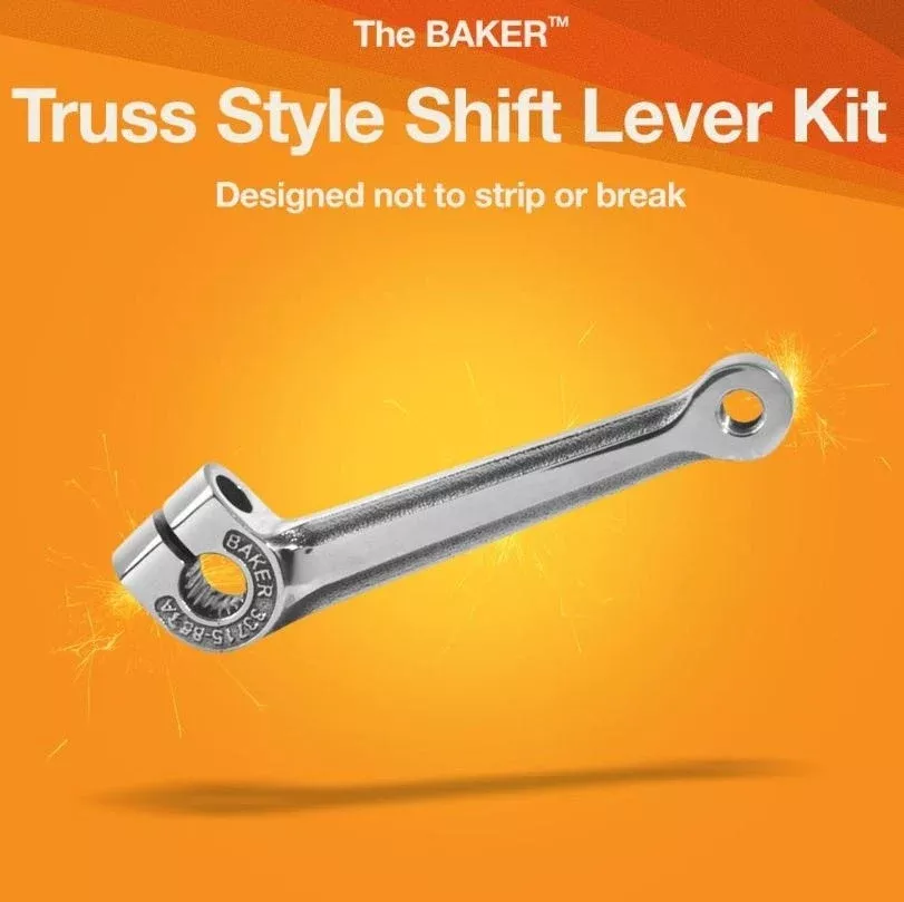 Baker 33849-07HD-A Truss Style Shift Lever Kit 86-19 Stock Harley Big Twin