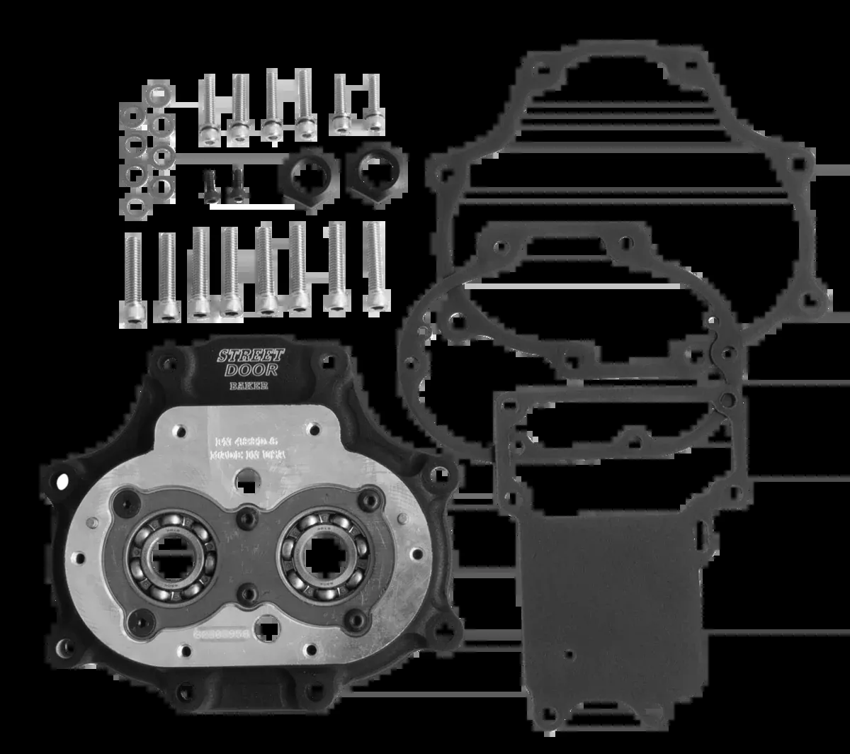 Baker Drivetrain Transmission Door Assembly - 6-Speed - Wrinkle Black - 48403-6