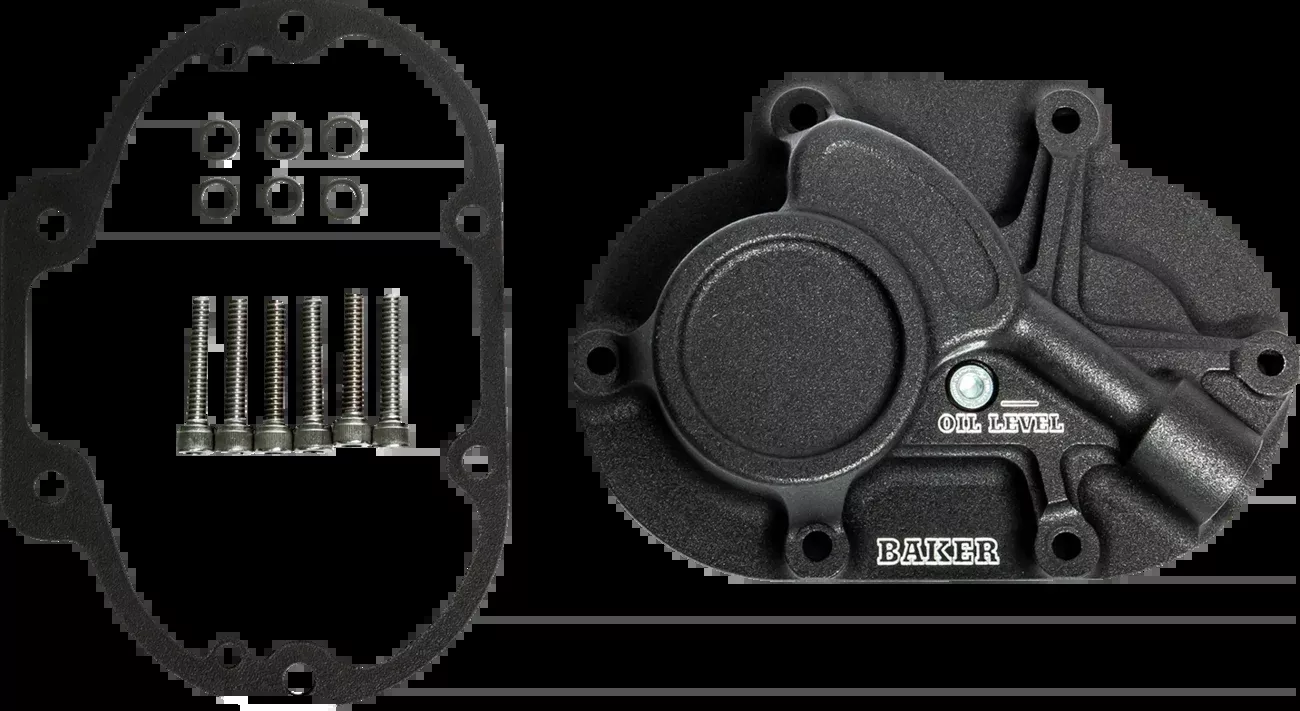 Baker Drivetrain Transmission Side Cover Assembly - Function-Formed™/Cable Type - Wrinkle Black - BD-10603-A