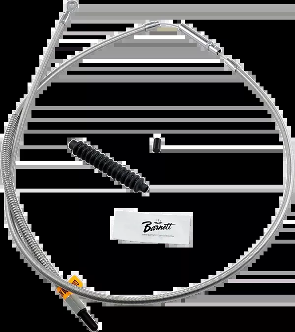 Barnett High-Efficiency Stainless Steel Clutch Cable For Harley-Davidson – +10″ – ’89-’06 Touring