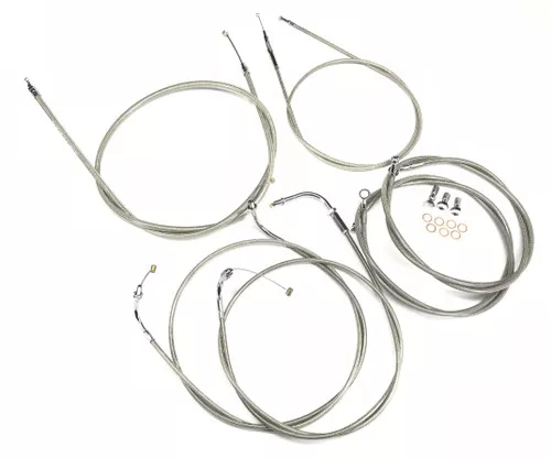 Baron Throttle-Clutch-Brake Cable Kit Stainless 18"-20" Bars (BA-8059KT-18)