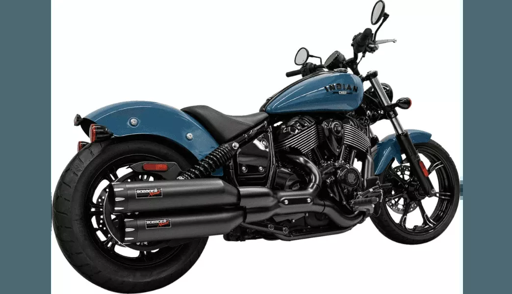 Bassani 4" Slip-On Mufflers for '22-Up Indian Chief Models - Black