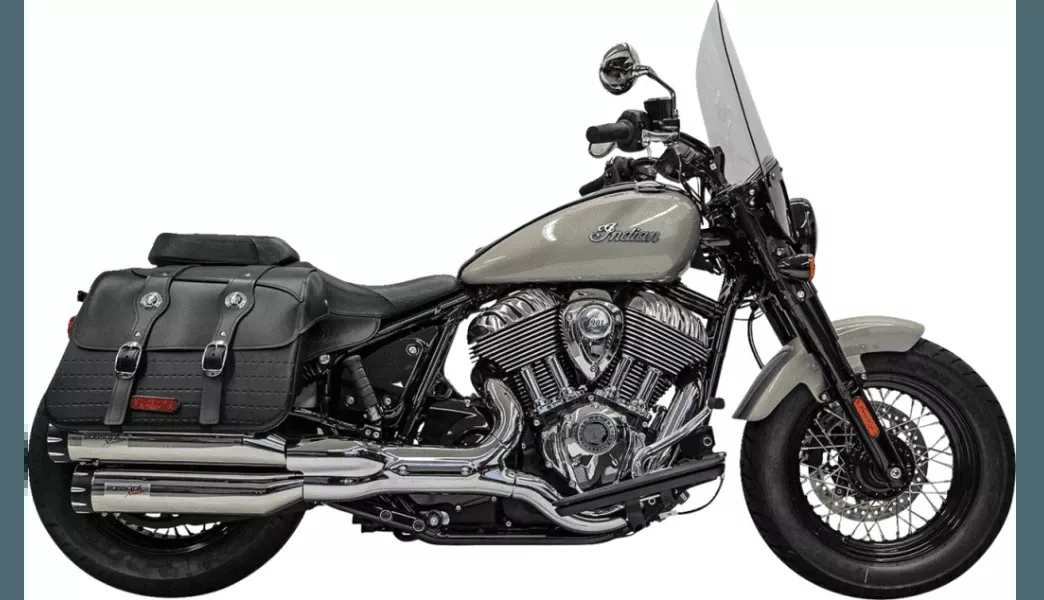 Bassani 4" Slip-On Mufflers for '22-Up Indian Chief Models - Chrome
