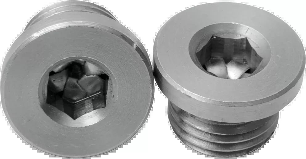 Bassani Chrome 12mm Exhaust O2 Sensor Port Plugs fits Harley Davidson