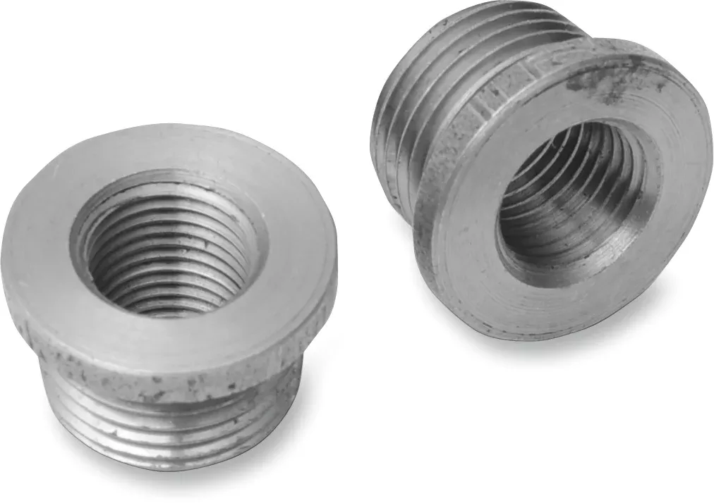 Bassani Chrome 18mm-12mm Exhaust O2 Sensor Port Plugs for Harley Davidson