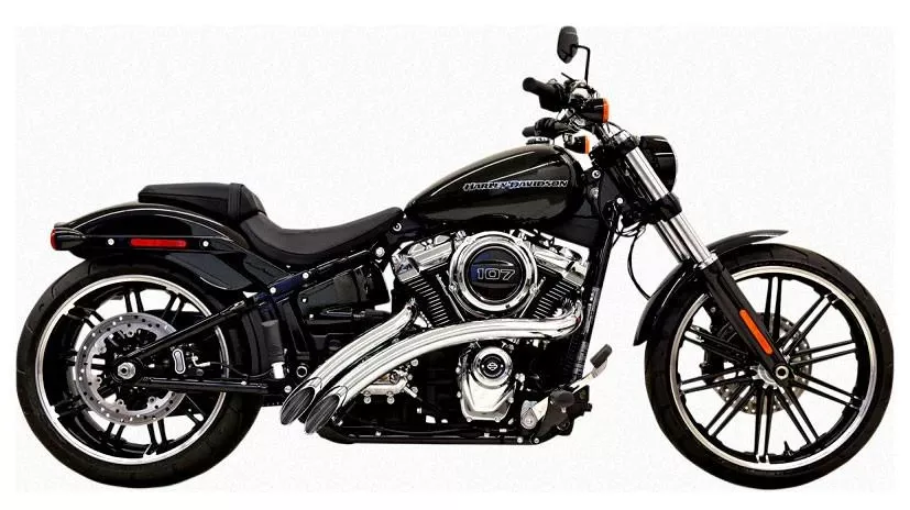 Bassani Radius Sweepers for '18-26 Harley Davidson Softail Models - Chrome (Click for Fitment)