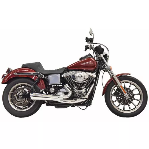 Bassani Ripper Road Rage Exhaust for 1991-2005 Harley Dyna - Chrome