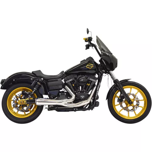 Bassani Ripper Road Rage Exhaust for 2006-2017 Harley Dyna - Chrome