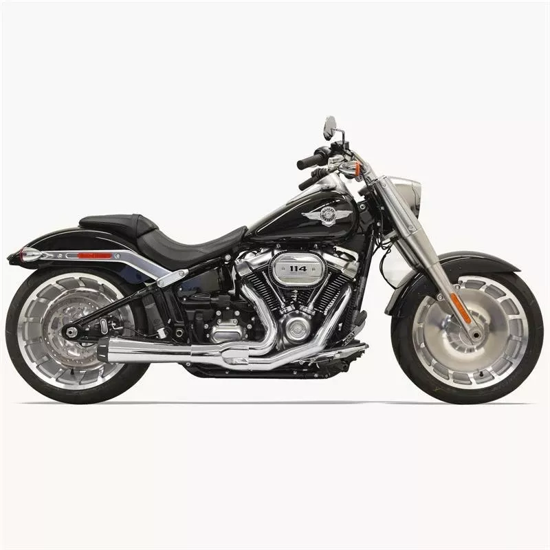 Bassani Road Rage 2-1 Exhaust System for '18-26 Harley Davidson Breakout, Fatboy and FXDR Models - Chrome