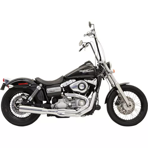 Bassani Road Rage B1 Power Exhaust for 1991-2017 Harley Dyna FXD/FXDWG - Chrome
