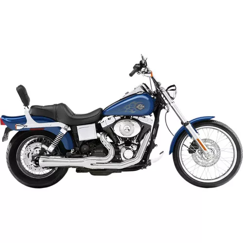 Bassani Road Rage Exhaust Short Megaphone for 1991-2005 Harley Dyna - Chrome