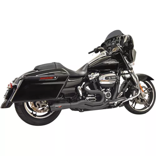 Bassani Road Rage II Mid-Length Exhaust for 2017-2024 Harley Touring - Black