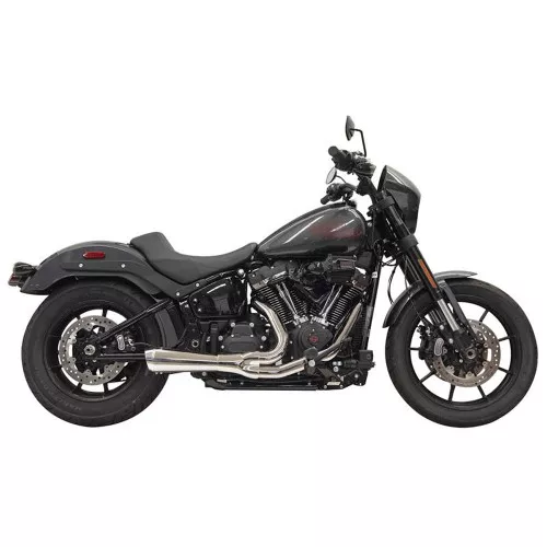 Bassani Short Ripper 2-1 Exhaust for 2018-2025 Harley Softail - Chrome