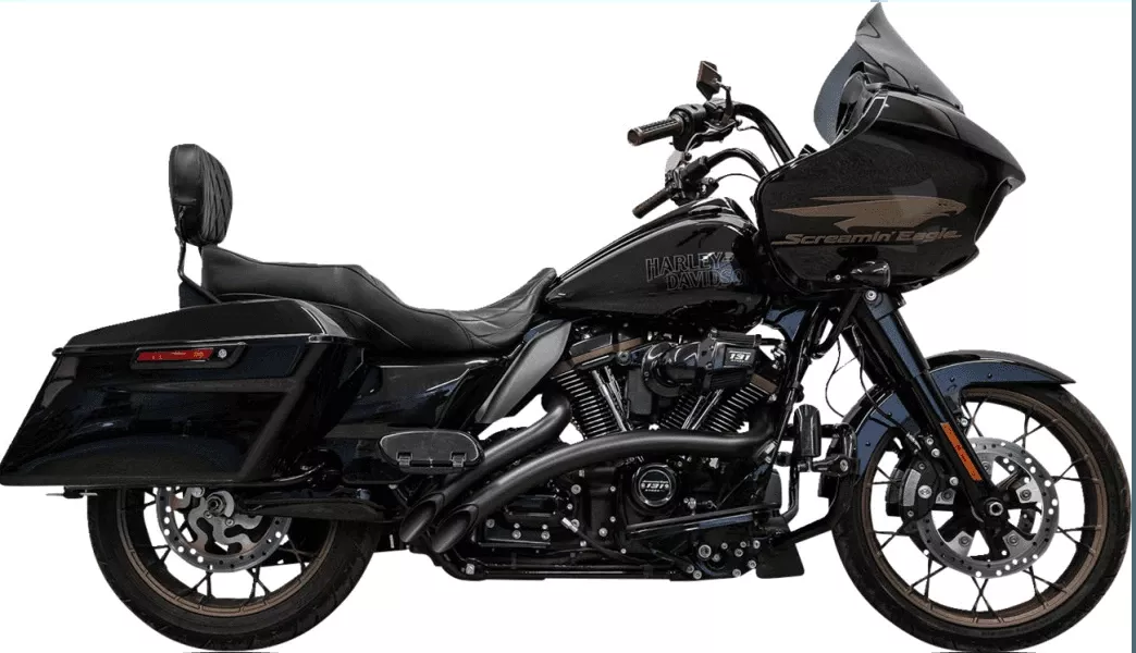 Bassani Sweeper Exhaust System for '17-23 Harley Davidson Touring - Black