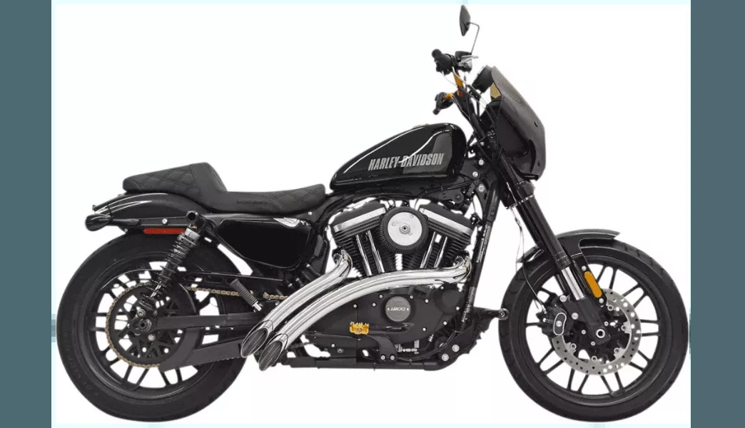 Bassani Sweeper Radius Exhaust System for '14-20 Harley Davidson Sportster 1200C, 1200CX, 1200T - Chrome
