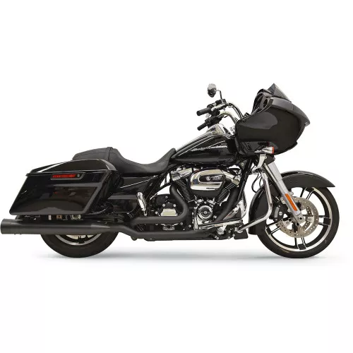Bassani True-Dual Down Under Exhaust Headpipes for 2017-2023 Harley Touring - Black
