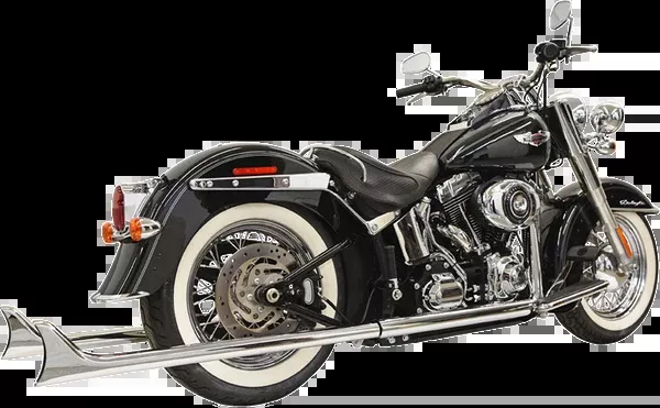 Bassani Xhaust True Duals Exhaust System With Fishtail Mufflers — Without Baffles