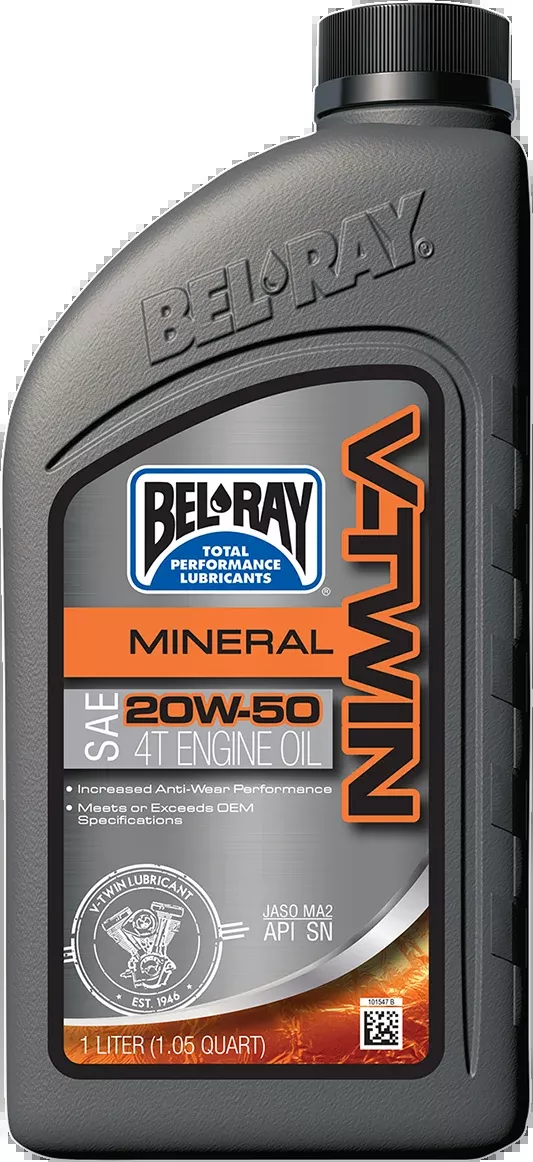 Bel Ray Single SAE 20W-50 Conventional Mineral V-Twin Engine Oil for Harley