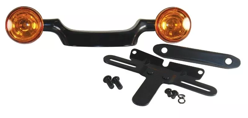 Black Bullet Turn Signal Bar & License Plate Relocation 99-08 Harley Touring