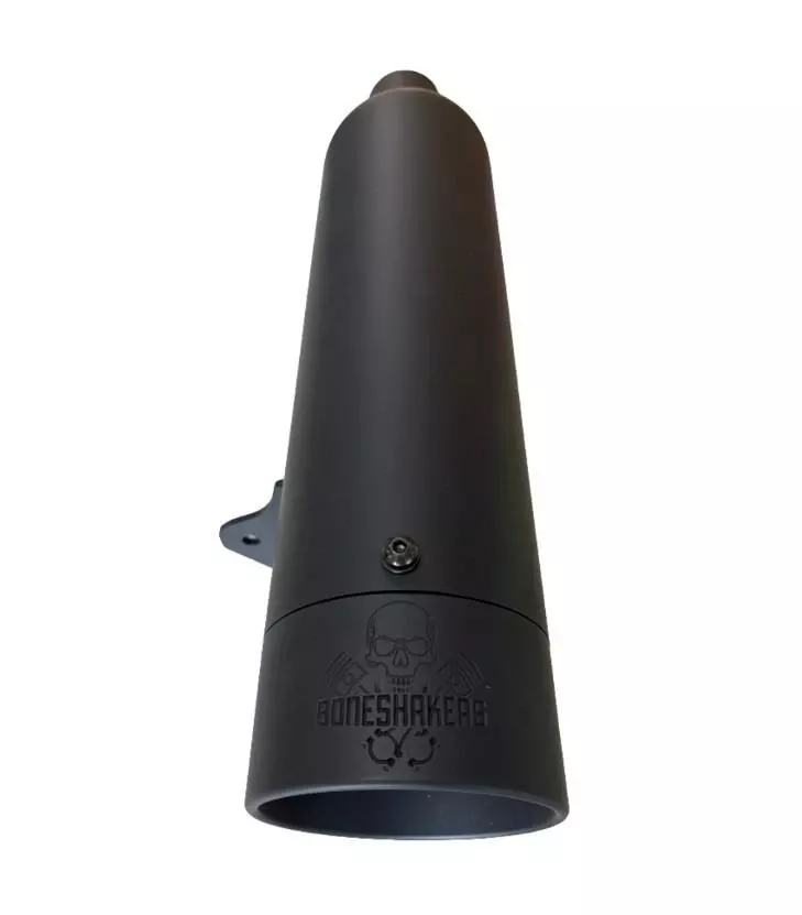 Boneshakers Slip On for '25-Up Indian Scout Models - Cerakote Black (Select Baffle Volume)