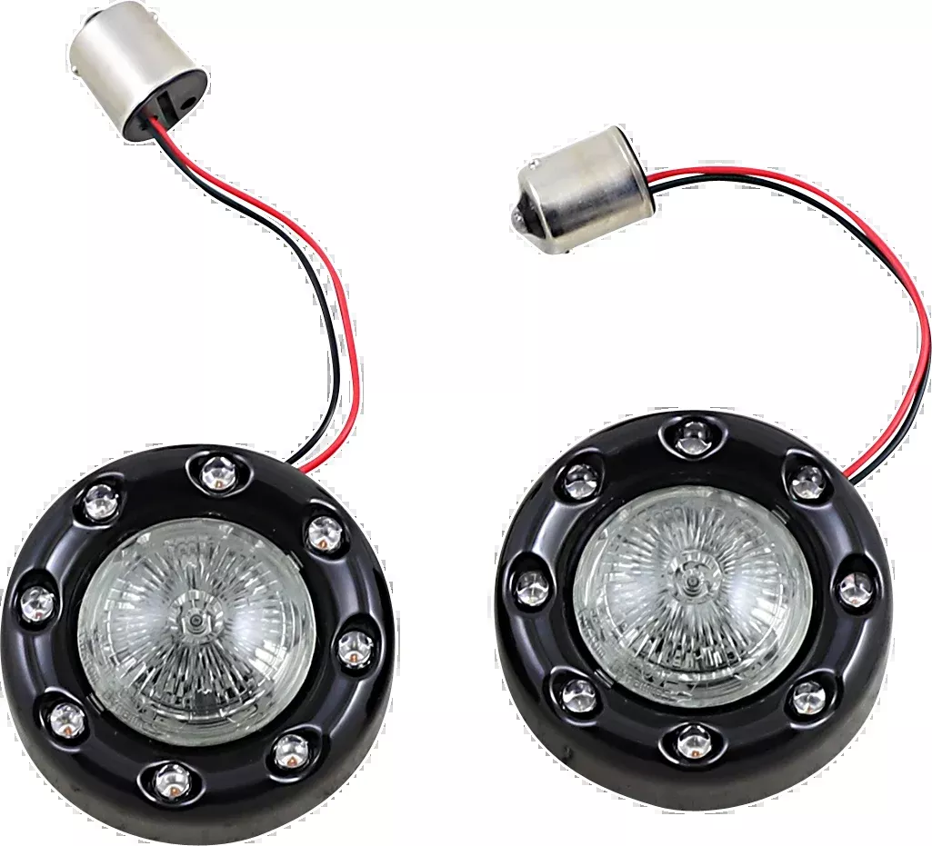 Bullet Turn Signal 1156 - Black - Smoke Lens