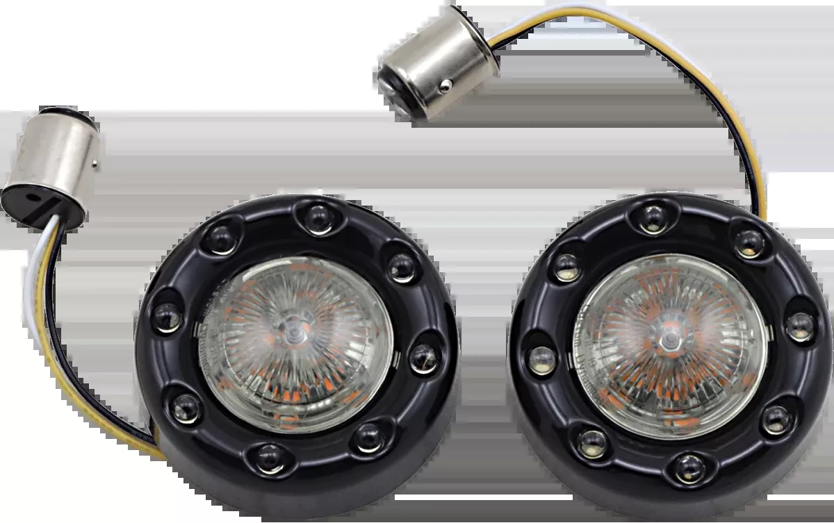 Bullet Turn Signal 1157 - Black - Smoke Lens